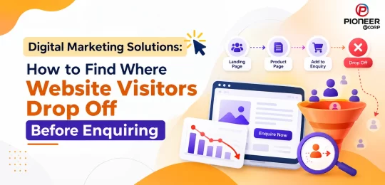 website visitors drop off before enquiring