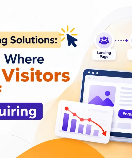 website visitors drop off before enquiring